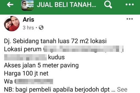 Warga Kudus Jual Tanah Seharga Rp 100 Juta, Pembeli Boleh Nikahi Adik Iparnya