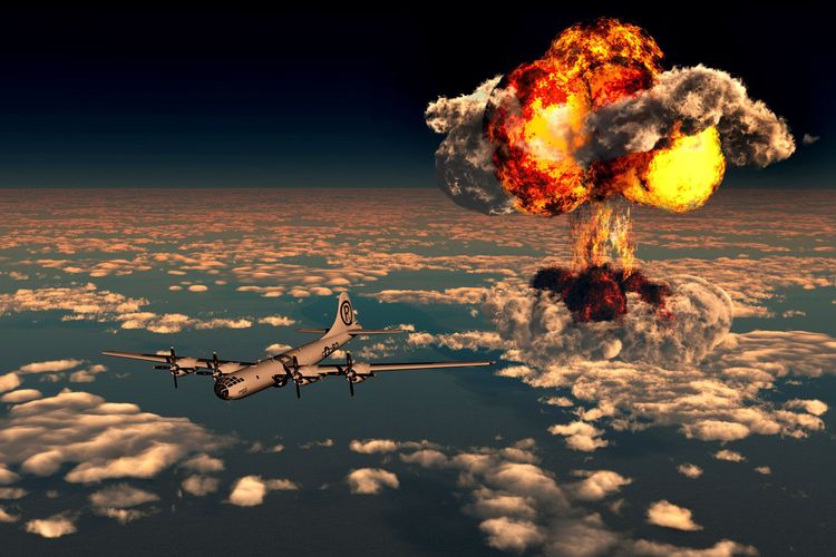 Ilustrasi perang nuklir.