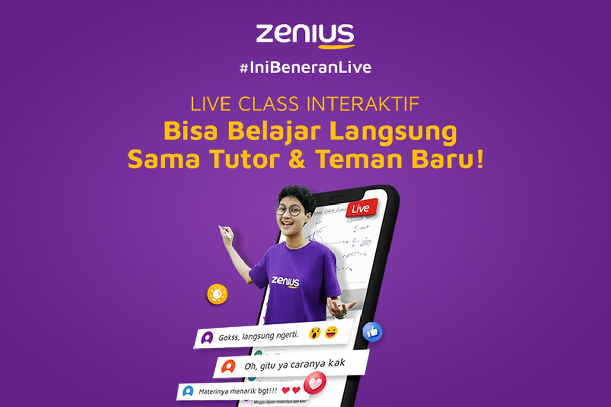 Zenius Education meluncurkan dua layanan belajar interaktif baru, yakni Zenius Ultima dan Zenius Optima guna mendukung proses pembelajaran jarak jauh (Dok. Zenius Education)