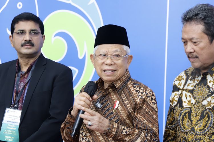 Wakil Presiden Ma'ruf Amin di Surabaya, Kamis (4/7/2024).