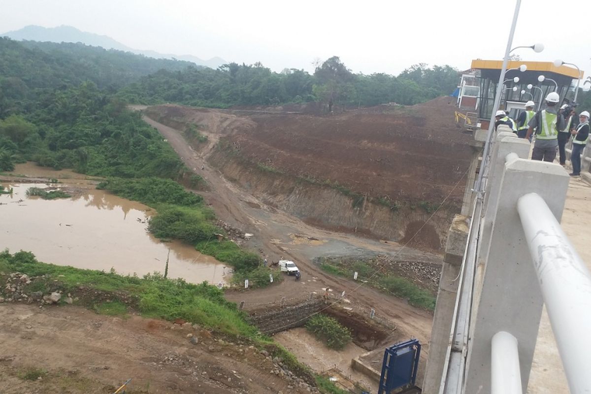 Proyek Bendungan Sindang Heula di Serang, Banten.