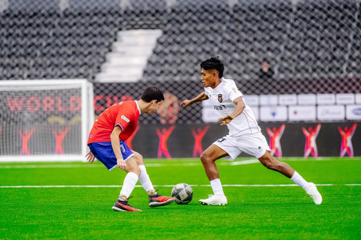 Timnas Minifootball Indonesia mencatatkan start gemilang di Piala Dunia Minifootball 2025 dengan mengalahkan Kosta Rika 1-0 pada laga perdana, Kamis (22/5/2025).
