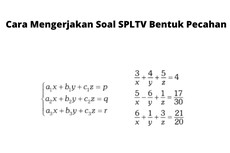 Cara Mengerjakan Soal SPLTV Bentuk Pecahan