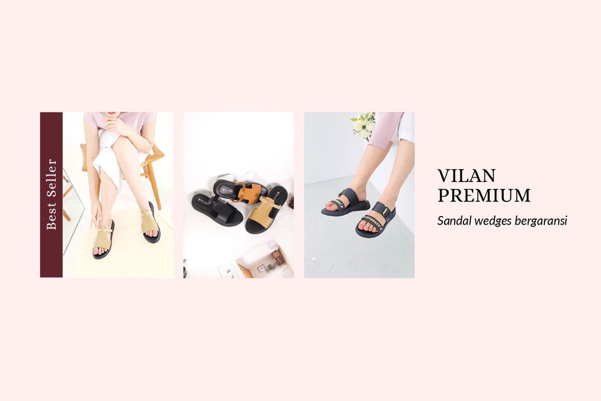 Beberapa seri sandal wedges Vilan Premium.