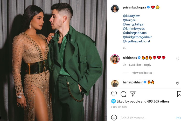 Priyanka Chopra dan Nick Jonas di BBMA 2021