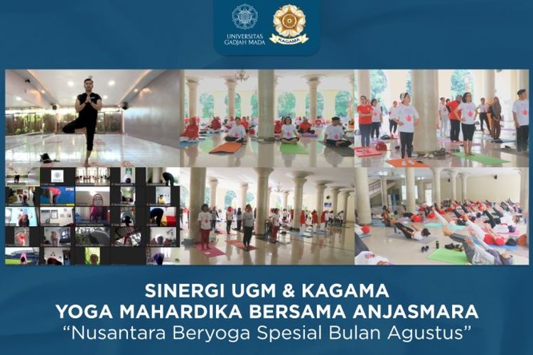 UGM dan Kagama gelar yoga bareng Anjasmara, Minggu (7/8/2022).