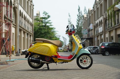 Modifikasi Vespa Limited Edition Milik Awkarin, Apa Saja Ubahannya?