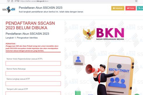 Pendaftaran Akun SSCASN 2023 Belum Dibuka, Apakah Akan Kembali Diundur? Ini Kata BKN