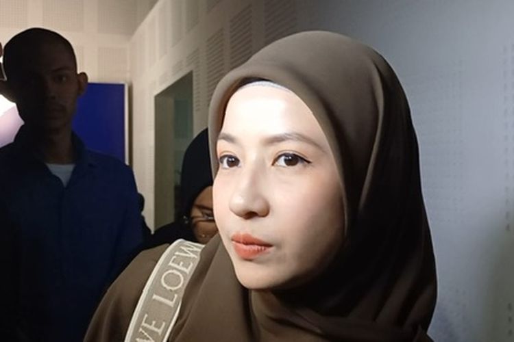 Natasha Rizky di Balai Kartini di daerah Rasuna Said, Jakarta Selatan, Sabtu (23/3/2024).