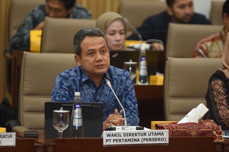 Wakil Direktur Utama PT Pertamina (Persero) Wiko Migantoro Rapat Dengar Pendapat (RDP) dengan Komisi VI Dewan Perwakilan Rakyat (DPR) RI, Rabu (12/6/2024).