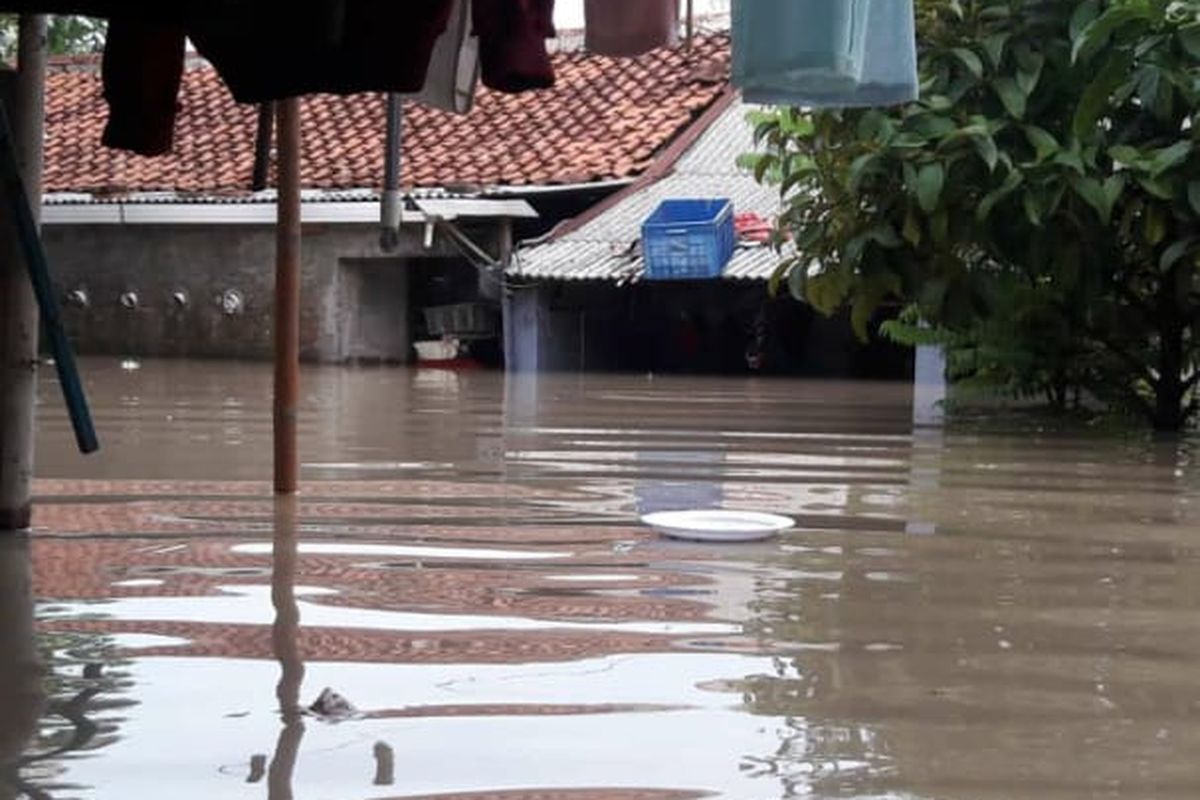 Banjir di kawasan Agus Salim, Bekasi.