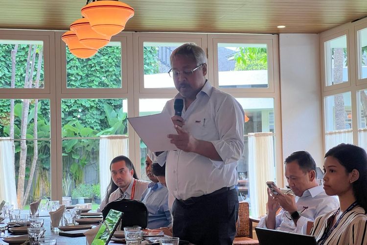 President Director of WSBP FX Poerbayu Ratsunu dalam media gathering di Jakarta, Selasa (26/3/2024).
