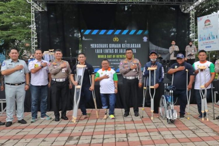 Korlantas Polri bersama Road Safety Association (RSA) Indonesia, dan Jasa Raharja cabang Kota Kabupaten Bogor, mengadakan World Day of Remembrance for Road Traffic Victims atau mengenang peristiwa korban kecelakaan lalu lintas.