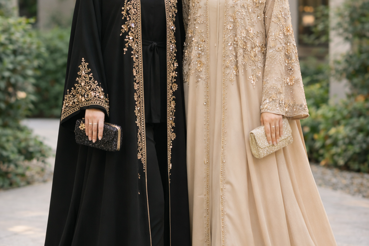 Abaya Bisht dan Bahraini untuk Tampilan Glamor.