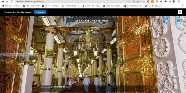 Arab Saudi belum lama ini telah meluncurkan layanan kunjungan virtual 3D ke Masjid Nabawi. Penasaran ingin mencobanya? simak, caranya berikut.