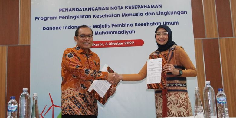 Danone Indonesia melakukan penandatangan nota kesepahaman dengan Majelis Pembina Kesehatan Umum (MPKU) Pimpinan Pusat Muhammadiyah.