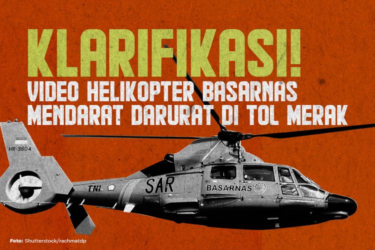 KLARIFIKASI! Video Helikopter Basarnas Mendarat Darurat di Tol Merak