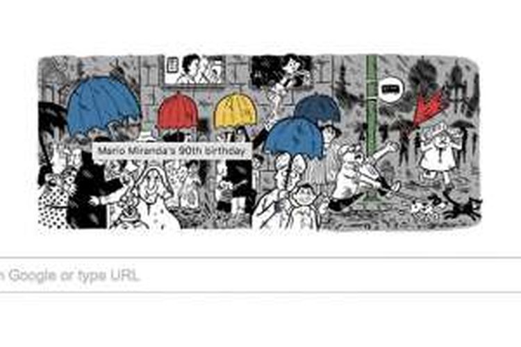 Google Doodle merayakan ulang tahun kartunis India, Mario Miranda