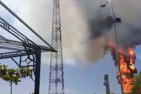 Kompleks Proyek Pengembangan Gas Jawa di Blora Terbakar