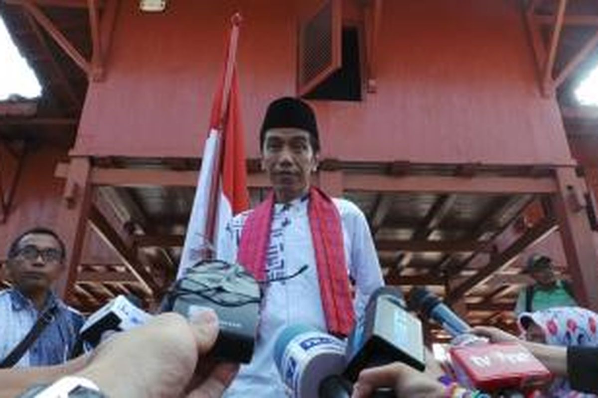 Gubernur DKI Jakarta Joko Widodo pada detik-detik pengumuman capres dari PDIP