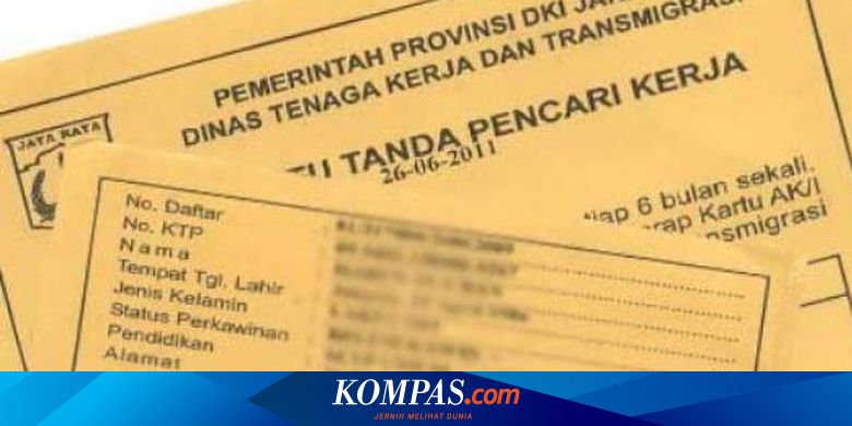 Begini Cara Membuat Kartu Kuning Pencari Kerja Halaman All Kompas Com