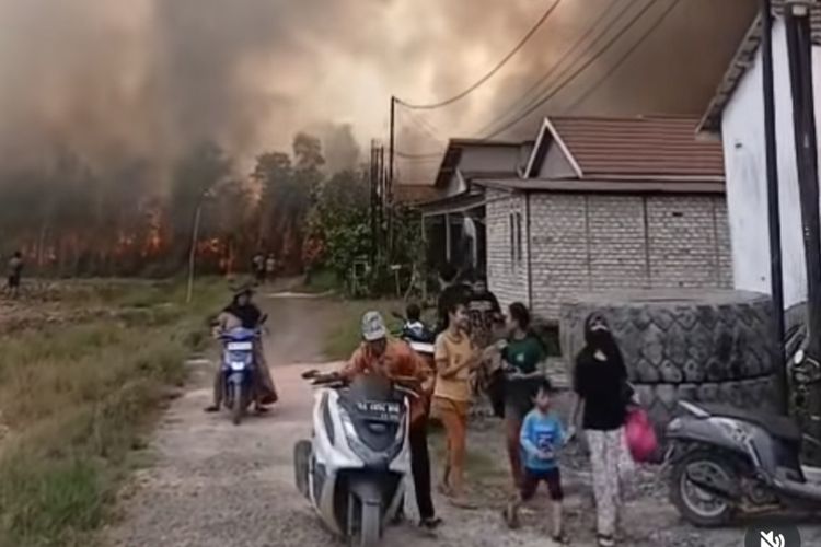 Karhutla Dekati Pemukiman di Barito Kuala, Warga Ramai-ramai Mengungsi