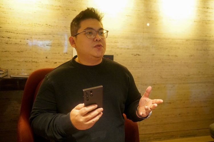 Mobile Experience Product Marketing Manager, Samsung Electronics Indonesia, Verry Octavianus menjelaskan soal Galaxy S23 series dalamrangkaian acara Galaxy Unpacked 2023 di Singapura, Rabu (1/2/2023).