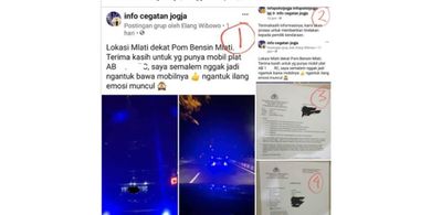 Tangkapan layar unggahan akun Facebook Infopolisijogja Infopolisijogja Ipj.