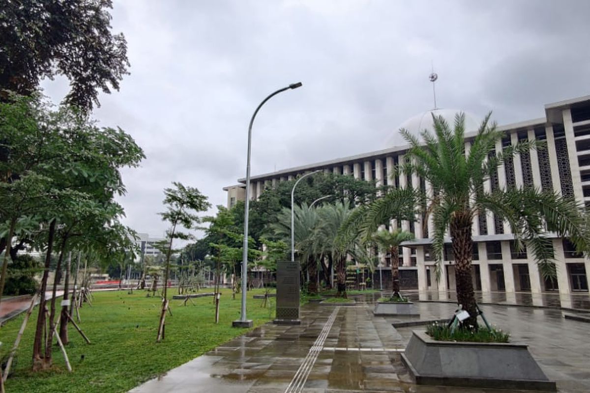 Kondisi Masjid Istiqlal setelah direnovasi, Jumat (8/1/2021).