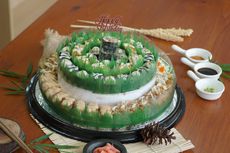 Ada Sushi Cake yang Mirip Tumpeng untuk Rayakan Ulang Tahun