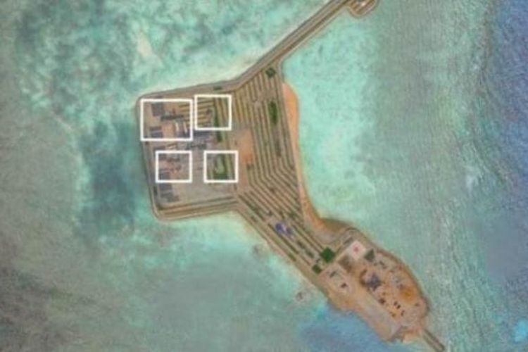 Gaven Reef adalah salah satu pulau buatan China di LCS yang diyakini sudah dipersenjatai.