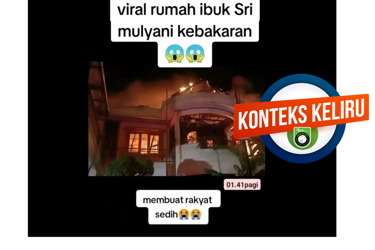 INFOGRAFIK: Beredar Hoaks Rumah Sri Mulyani Dibakar Para Perusuh Usai Penjarahan
