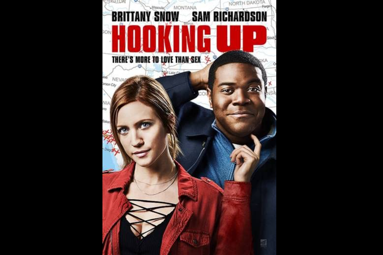 Brittany Snow dan Sam Richardson dalam film drama komedi Hooking Up (2020).