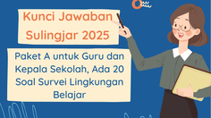 Kunci Jawaban Sulingjar SD 2025 Paket A untuk Guru dan Kepala Sekolah, Ada 20 Soal Survei Lingkungan Belajar