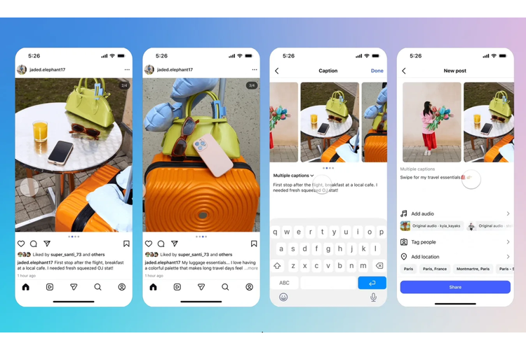 Cara Kasih Caption Berbeda di Tiap Foto Carousel Instagram, Gampang!