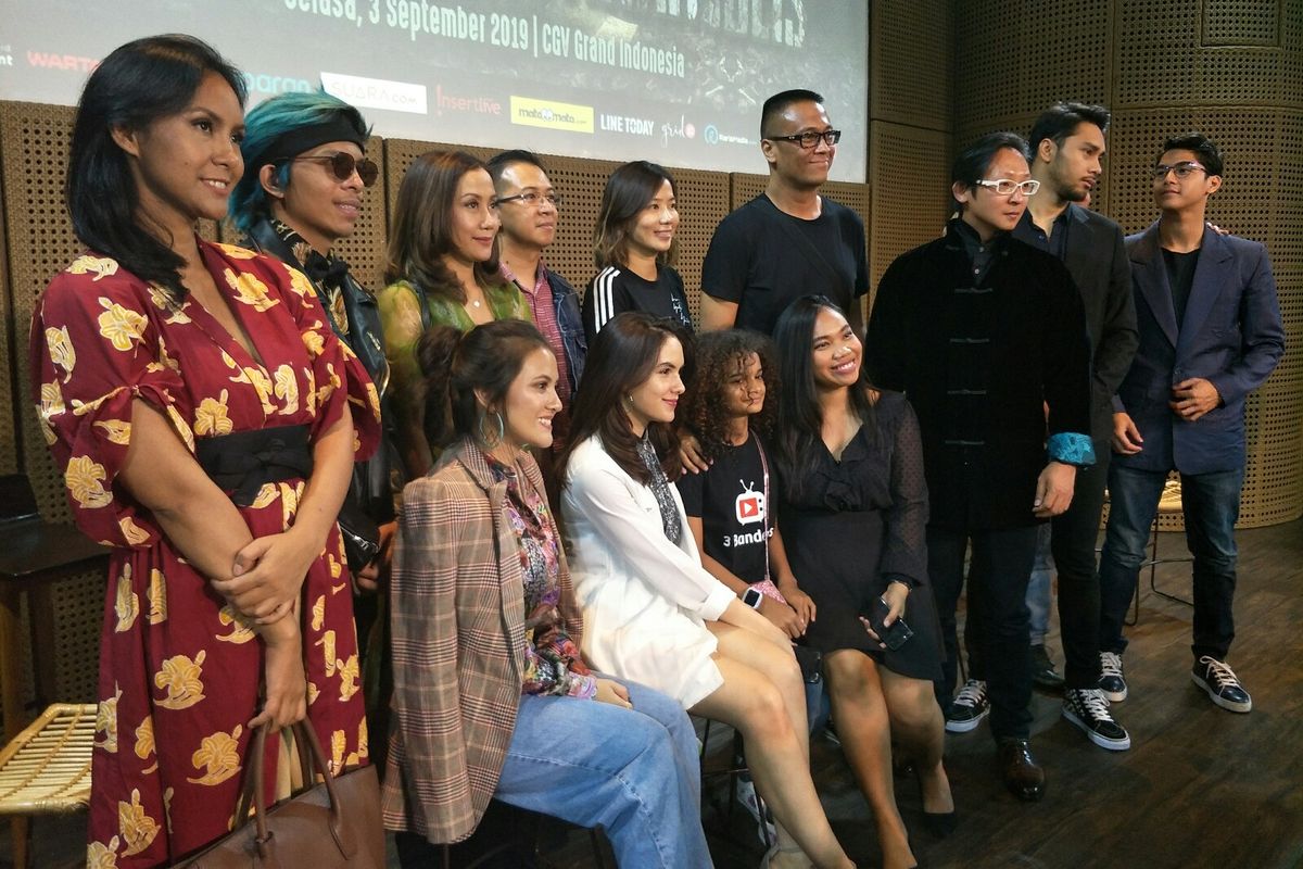 Jumpa pers film Kembalinya Anak Iblis di Grand Indonesia, Jakarta Pusat, Selasa (3/9/2019). Terlihat di dalamnya Atta Halilintar, Raffi Ahmad, Rudy Soedjarwo, Al Ghazali, Marsha Aruan, Steffi Zamora dan Megantara.