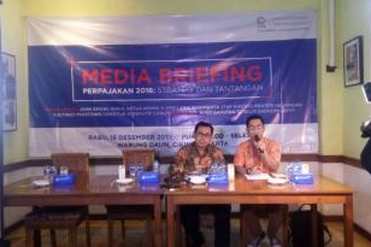 Diskusi perpajakan Center for Indonesia Taxation Analysis (CITA) , Jakarta, Rabu (16/12/2015).