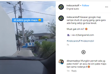 Video Mobil Terjebak di Gang Kecil akibat Ikuti Google Maps