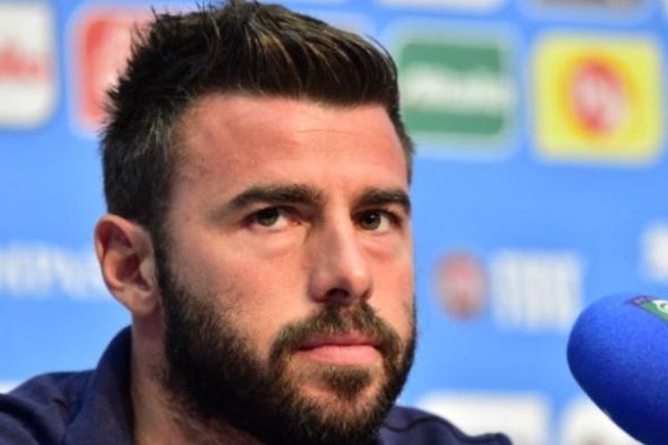 Pemain belakang tim nasional Italia, Andrea Barzagli.