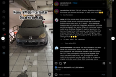 Video Viral VW Golf Mangkrak Sampai Berdebu di Parkiran Mal
