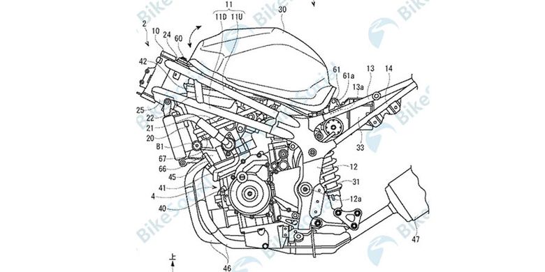 Gambar paten Suzuki GSX-R300.