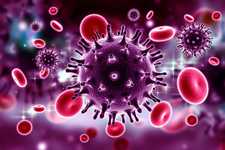 Ilustrasi virus penyebab HIV/AIDS