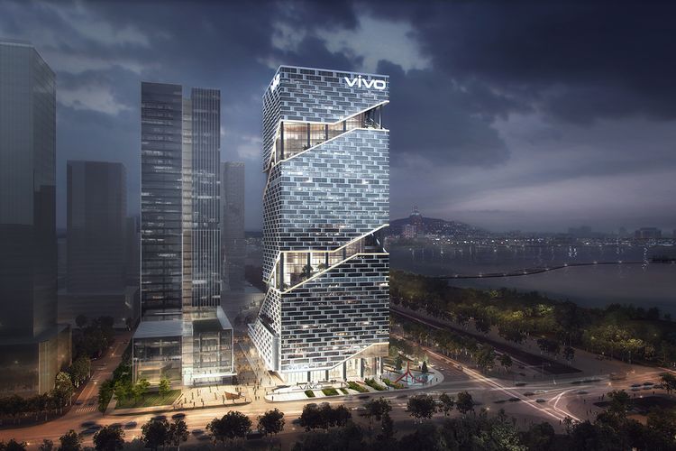 Calon kantor baru Vivo di distrik Baoan, kota Shenzhen, China, yang pembangunannya diharapkan akan rampung pada 2025
