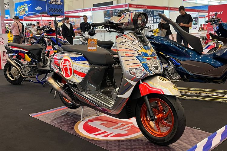 Modifikasi Honda Giorno bertema Pedrosa Shogun di IMOS 2025