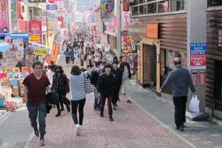 Harajuku, di Distrik Shibuya, Tokyo, Jepang.