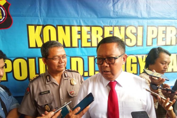 Direktur Ditreskrimum Polda DIY, Kombes Pol Hadi Utomo dalam jumpa pers di Mapolda DIY, Rabu (06/02/2019)