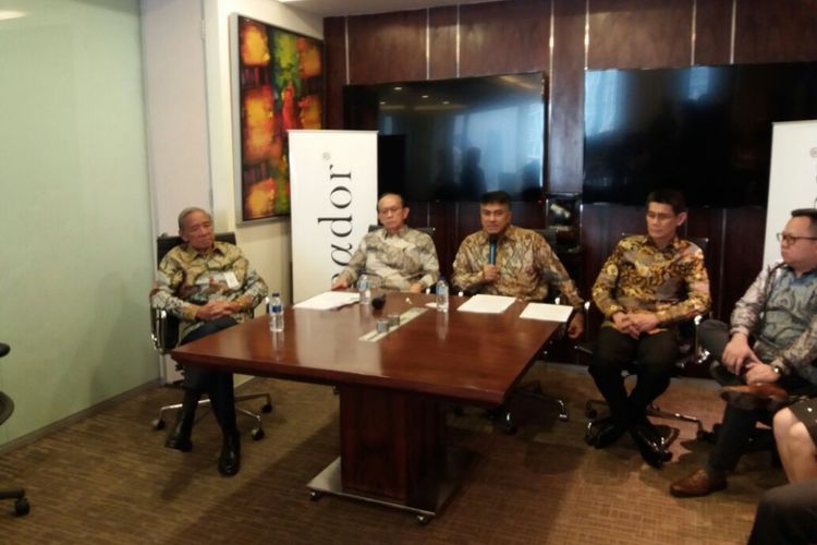 Konferensi Pers Komitmen Imvetasi Creador ke Hermina di Gedung Bursa Efek Indonesia, Jakarta (6/9/2017).