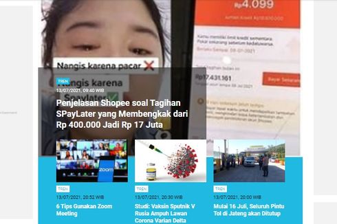 [POPULER TREN] Penjelasan Shopee soal Tagihan SPayLater yang Membengkak | Daftar 10 Daerah dengan Kasus Harian Covid-19 Tertinggi di Indonesia