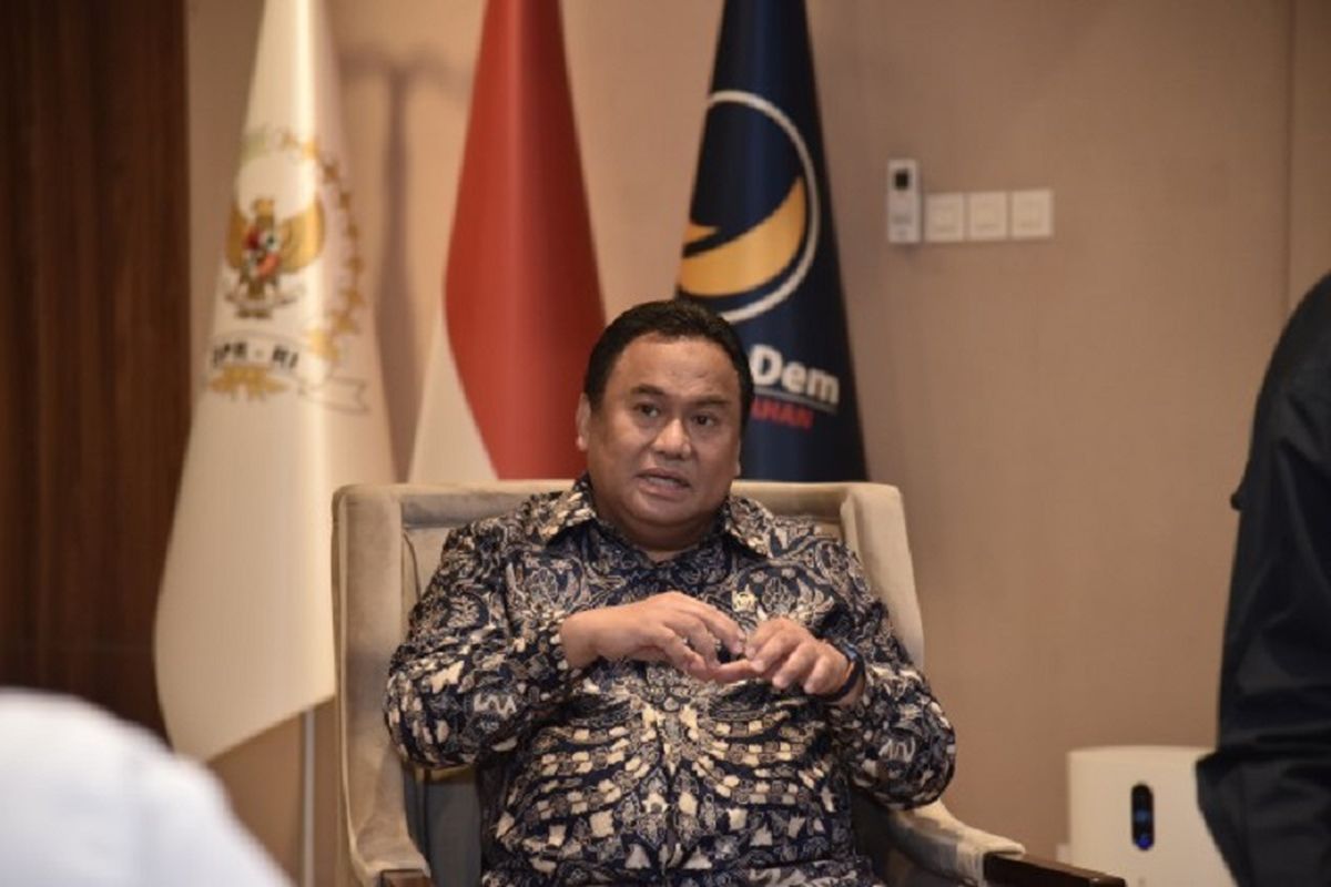 Wakil Ketua Koordinator Bidang Industri dan Pembangunan (Korinbang) Dewan Perwakilan Rakyat (DPR) Republik Indonesia (RI) Rachmat Gobel. 