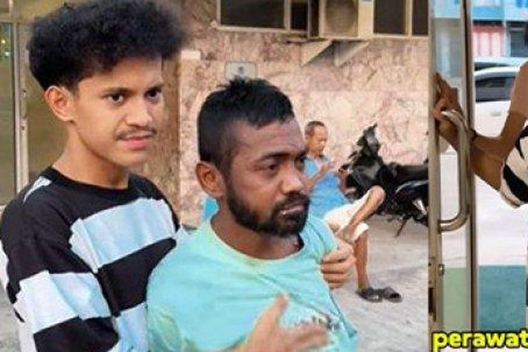 Aleh, Tiktoker asal Medan, membawa seorang pasien bernama Rames ke RS Sri Ratu Medan pada 9 Mei 2024.